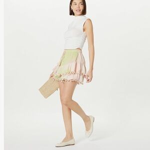 Charming Kids Ruffle Skirt with Pom-Poms